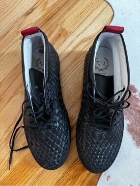 Men's Black Woven Lace-Up Casual Shoes Del Toro